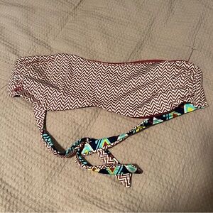 volcom strapless bikini top L